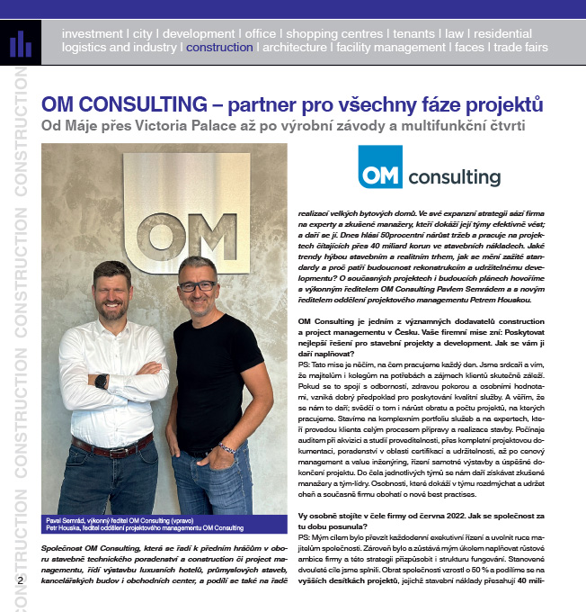 OM Consulting, partner pro vsechny faze projektu